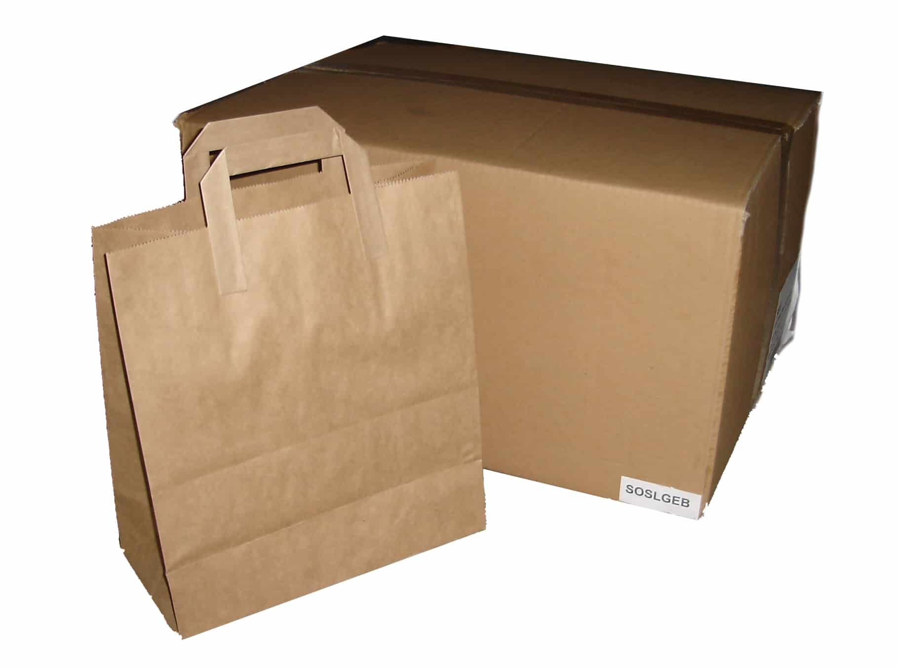 Kraft Paper SOS Carriers - With Handles